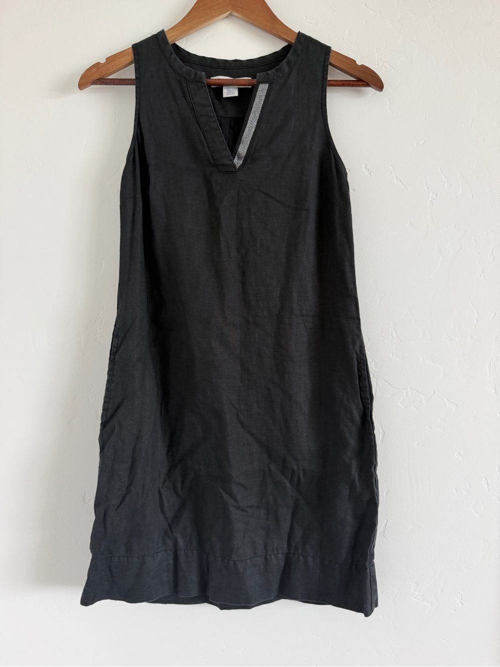Tommy Bahama Linen Shift Dress Women’s XXS Black Sleeveless